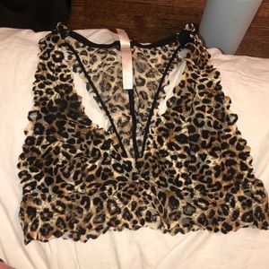 VICTORIA’S SECRET PINK leopard print lace bralette